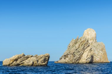 Barren rocks of the Medes islands, Spain clipart