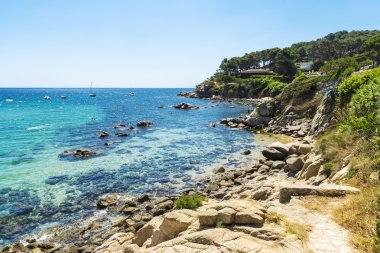 La Fosca beach, Costa Brava, Katalonya, İspanya