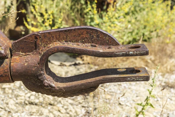 Piece of rusty metal trailer — Stock Photo, Image