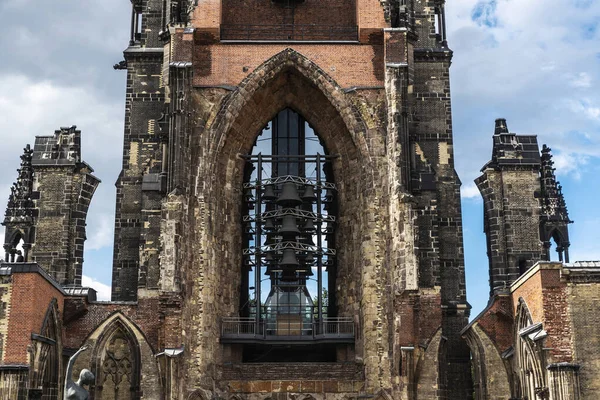 Nicholas Kilisesi Nin Nikolai Kirche Çan Kulesi Almanya Nın Hamburg — Stok fotoğraf