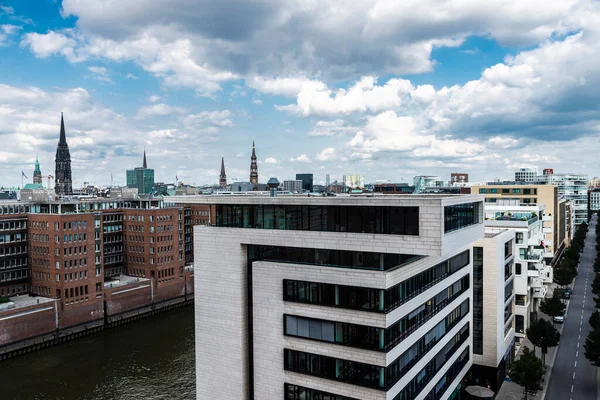 Überblick Über Die Hafencity Ein Stadtteil Der Stadt Hamburg Deutschland — Stockfoto