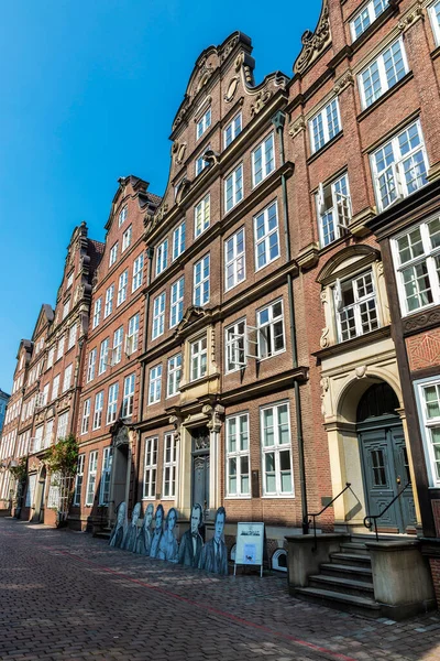 Hamburgo Alemanha Agosto 2019 Rua Edifícios Residenciais Clássicos Bairro Neustadt — Fotografia de Stock
