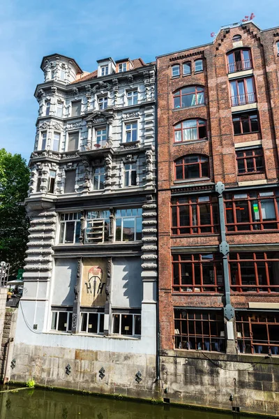 Hamburgo Alemania Agosto 2019 Antiguo Almacén Clásico Reformado Edificios Clásicos — Foto de Stock