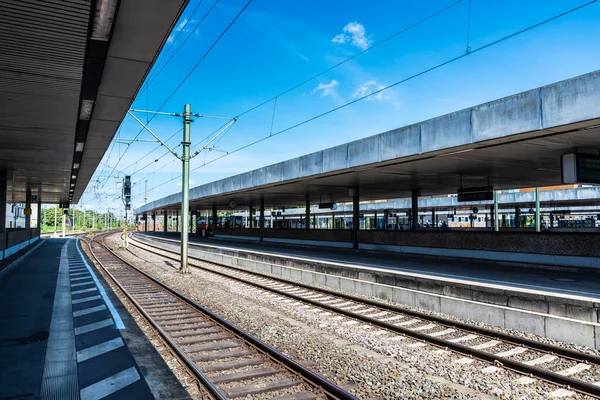 Hannover Hauptbahnhof Estação Ferroviária Central Vazia Hanôver Alemanha — Fotografia de Stock