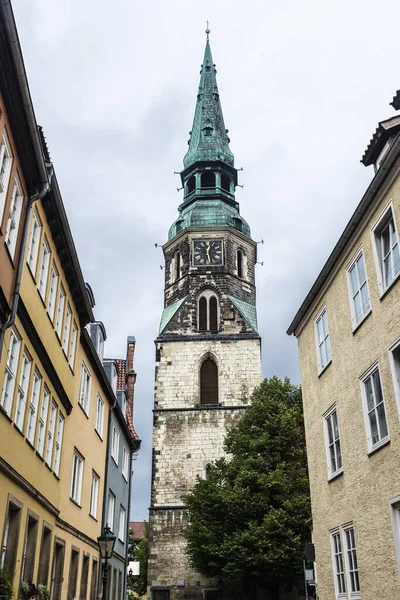Kloktoren Van Kreuzkirche Lutherse Kerk Gelegen Het Oude Centrum Van — Stockfoto