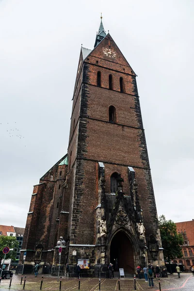 Hanover Almanya Ağustos 2019 Marktkirche Cephesi Luteryan Kilisesi Almanya Nın — Stok fotoğraf