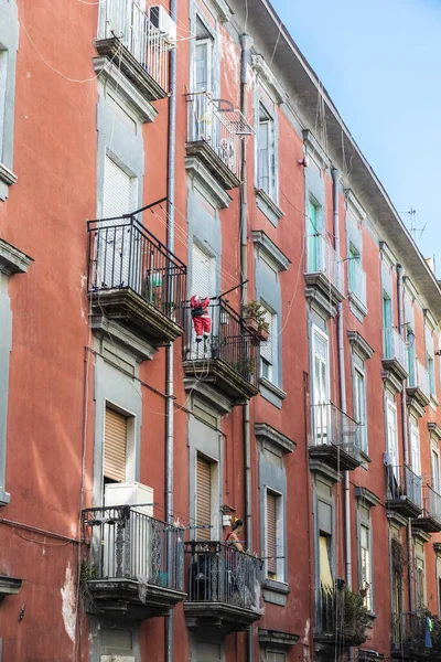 Napoli Talya Eylül 2019 Napoli Talya Nın Tarihi Merkezindeki Balkonda — Stok fotoğraf