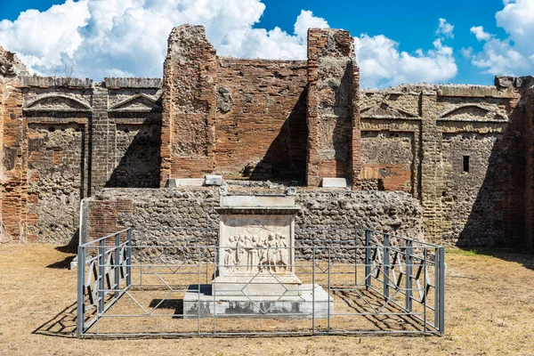Talya Nın Campania Kentindeki Pompeii Antik Arkeolojik Sahasının Roma Harabelerinin — Stok fotoğraf