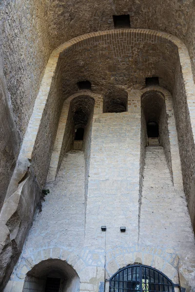 Fachada Del Castel Sant Elmo Fortaleza Medieval Nápoles Italia — Foto de Stock