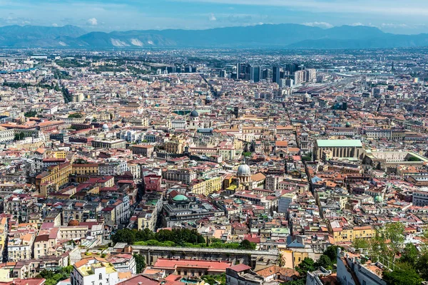 Přehled Města Neapol Napoli Itálie — Stock fotografie