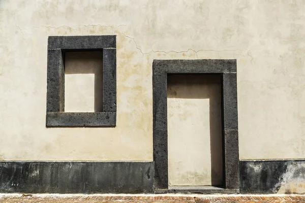 Bricked Door Window Barracks Castel Sant Elmo Background Naples Italy — Stock Photo, Image