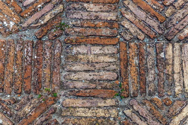 Old Brick Floor Castel Sant Elmo Background Naples Italy — Stock Photo, Image