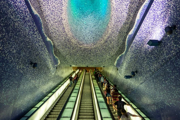 Nápoles Italia Septiembre 2019 Toledo Famosa Estación Metro Por Sus — Foto de Stock