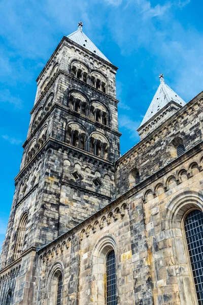 Fachada Catedral Lund Iglesia Luterana Lund Scania Suecia —  Fotos de Stock