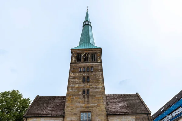 Fasad Kyrkan Nicolai Den Historiska Stadskärnan Hamelin Niedersachsen Tyskland — Stockfoto