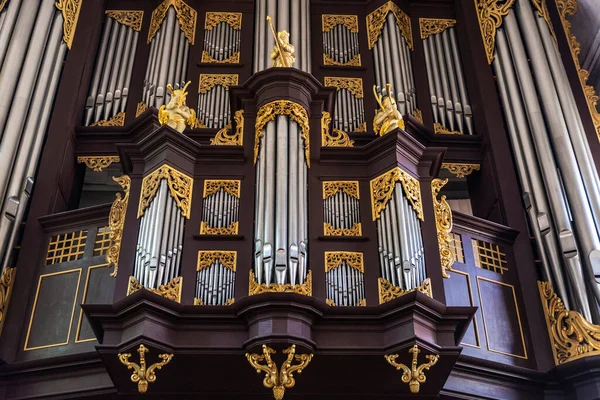 Pipe Organ Saints Cosmas Damian Cosmae Lutheran Church Stade Baja — Foto de Stock