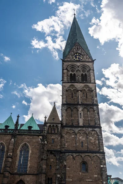 Fachada Catedral Bremen Centro Bremen Alemania —  Fotos de Stock