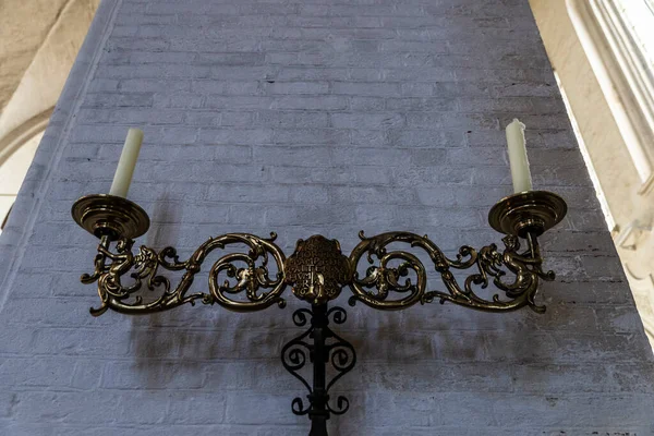 Lustre Interior Catedral Lubeck Centro Lubeck Alemanha — Fotografia de Stock