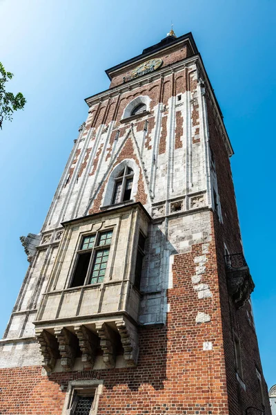 Town Hall Tower Main Market Square Krakow Poland — Stock Photo, Image