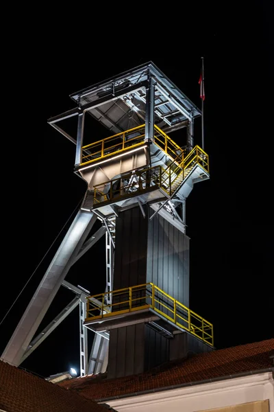 Eingang Des Salzbergwerks Wieliczka Bei Nacht Krakau Polen — Stockfoto