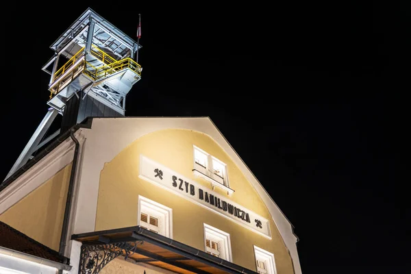 Krakau Polen August 2018 Eingang Des Salzbergwerks Wieliczka Bei Nacht — Stockfoto