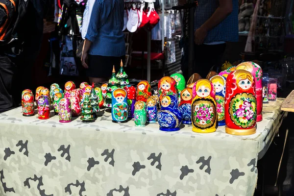 Varšava Polsko Září 2018 Matryoshka Panenky Babushka Panenky Stohovací Panenky — Stock fotografie