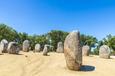 Almendres megalithic complex, Portugal clipart