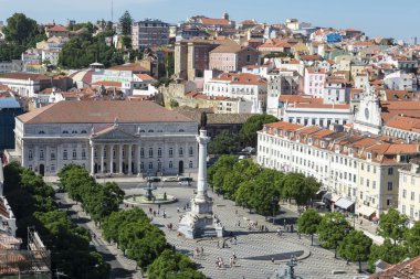 Lizbon, Portekiz 'deki Rossio Meydanı
