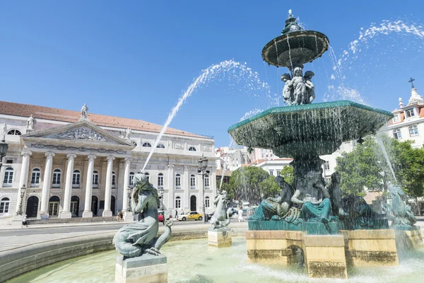 Pedro iv náměstí, Lisabon, Portugalsko — Stock fotografie