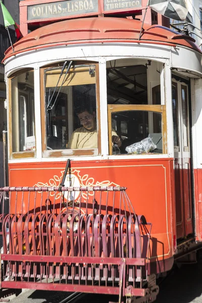 Lissabon rode tram — Stockfoto