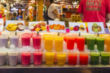 La Boqueria, Barcelona meyve standı