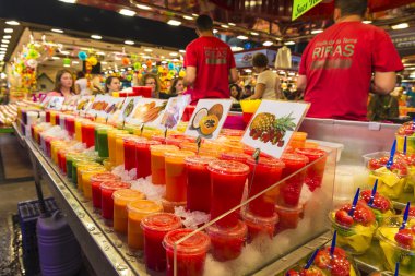 La Boqueria, Barcelona meyve standı