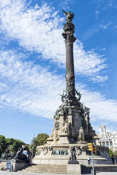 Christopher columbus pomnik, barcelona — Zdjęcie stockowe