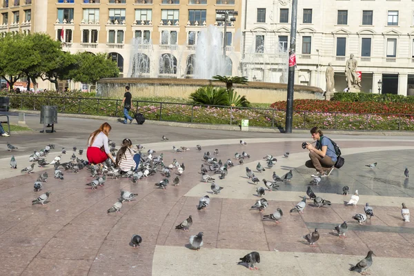 Plaça Catalunya, Barcelona — Foto de Stock