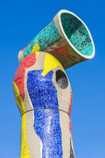 Sculpture Dona i Ocell, Barcelona — Stock Photo, Image