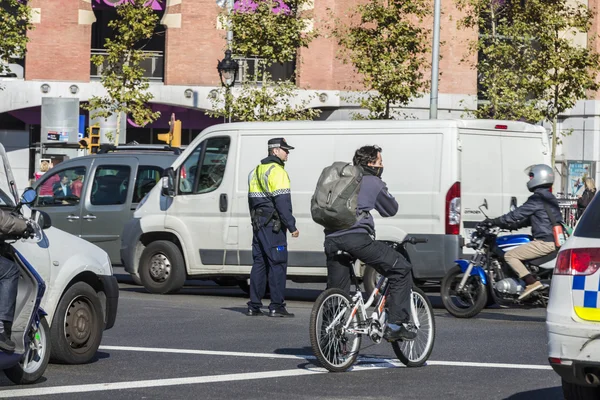 Traffic police, Barcelona — Stock Photo, Image