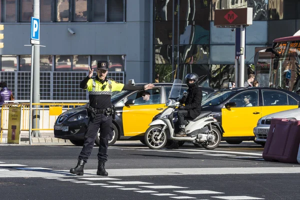 Policía de tráfico, Barcelona — Foto de Stock