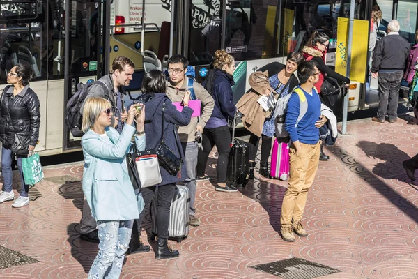 Arrêt de bus à Barcelone — Photo