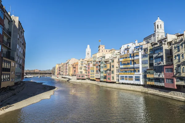 Widok na miasto Girona, Hiszpania — Zdjęcie stockowe