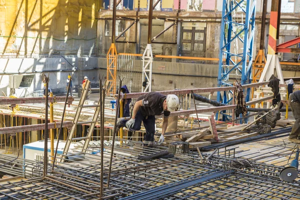 Trabalhadores da construção — Fotografia de Stock