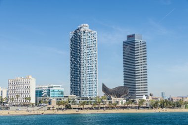 Barselona plajda. İspanya