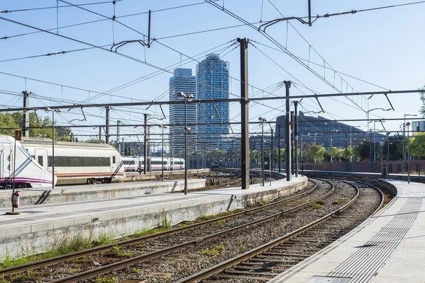 Tågstationen i barcelona — Stockfoto