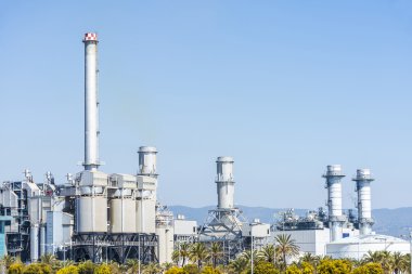 Incinerator plant in Barcelona clipart