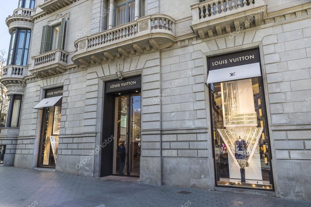 Louis vuitton store in barcelona hi-res stock photography and