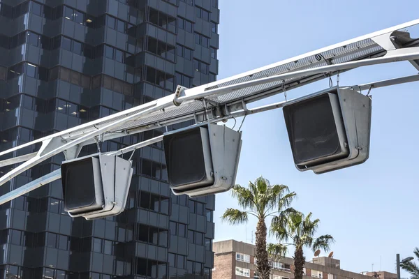 Painel de informações e controle de velocidade — Fotografia de Stock