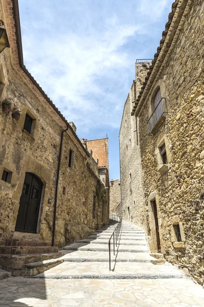 Calle Medieval en Cataluña — Foto de Stock