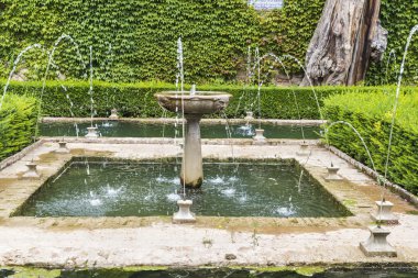 Generalife bahçeleri, Alhambra, Granada, İspanya