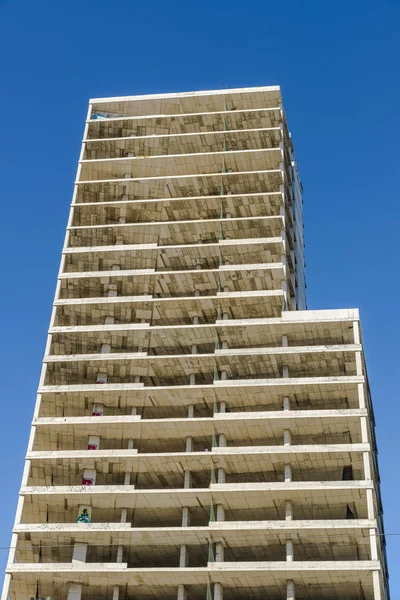 Bau eines Wolkenkratzers — Stockfoto
