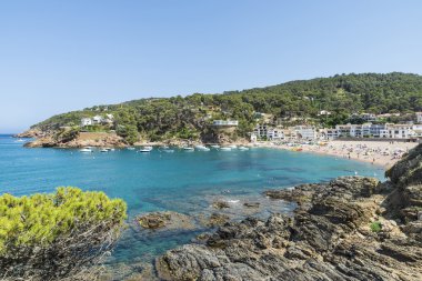 Sa Riera beach Costa Brava, Catalonia, İspanya