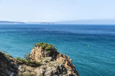 Cliff on the Costa Brava, Catalonia, Spain clipart